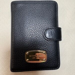 Vintage Michael Kors Jetset Black Leather Passport/holder/wallet